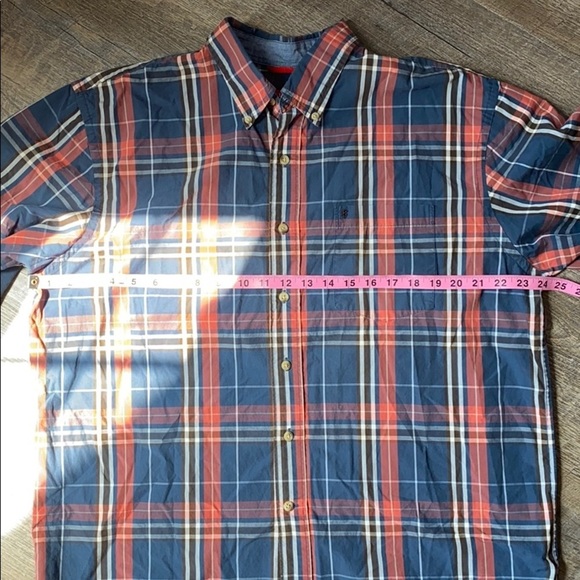 Izod Plaid Mens size Large Button down Shirt - Picture 9 of 10